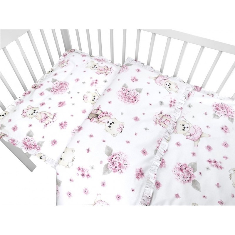 Miminu 2-dílné bavlněné povlečení Míša Baletka - růžová Miminu