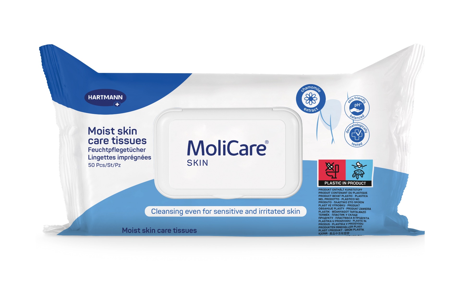 MoliCare Skin Vlhké čisticí ubrousky 50 ks MoliCare