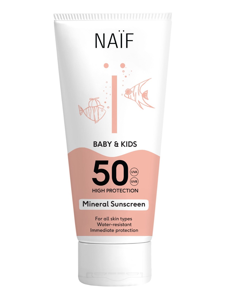NAIF Ochranný krém na opalování pro děti a miminka SPF50 175 ml NAIF
