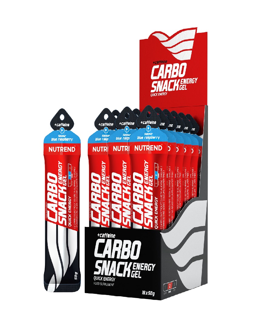 Nutrend Carbosnack with Caffeine modrá malina sáček 50 g Nutrend