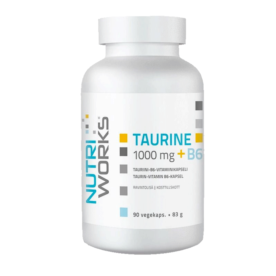 NutriWorks Taurine 1000mg + B6 - 90 kapslí NutriWorks