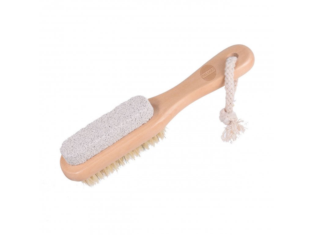Palsar7 Dřevěná pemza na paty s kartáčem 1 ks Palsar7