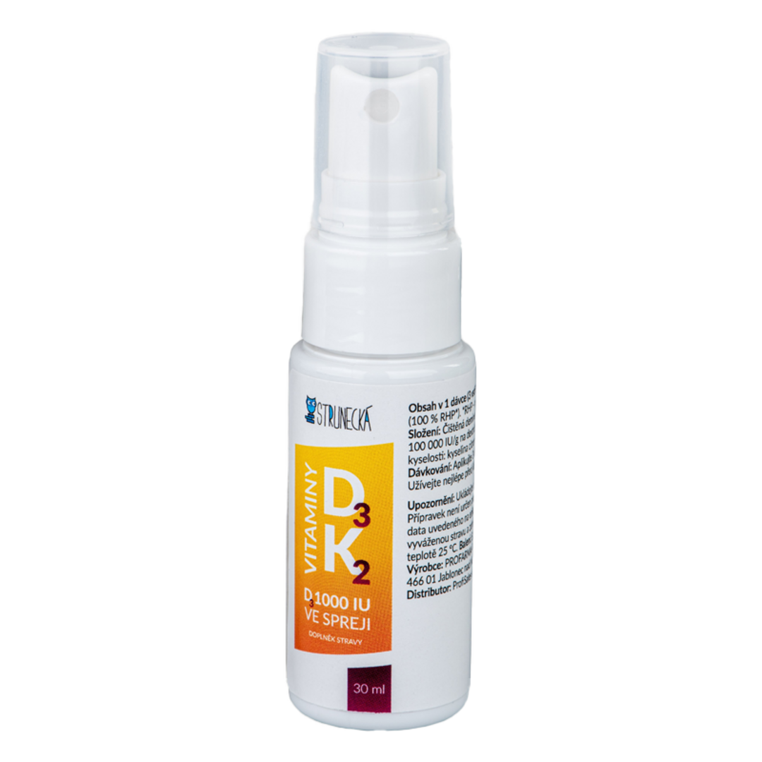 Strunecká Vitamin D3 1000 IU + K2 ve spreji - 30ml Strunecká
