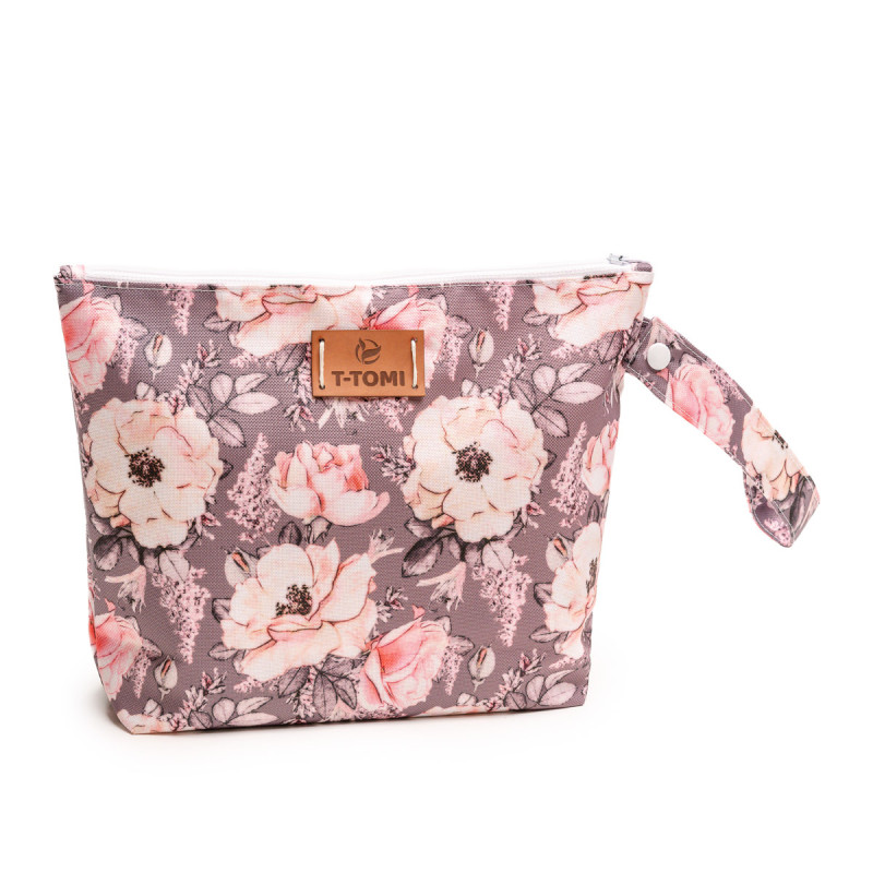 T-tomi Big Baggie 1 ks grey flowers taška T-tomi