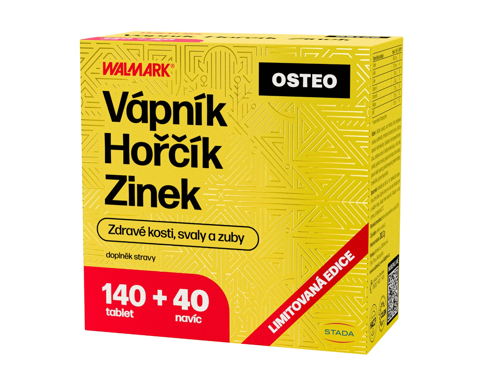Walmark Vápník Hořčík Zinek OSTEO 140+40 tablet Walmark