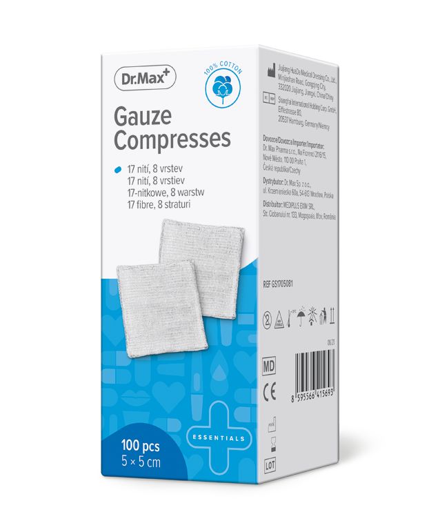 Dr. Max Gauze Compresses 5x5 cm 100 ks Dr. Max