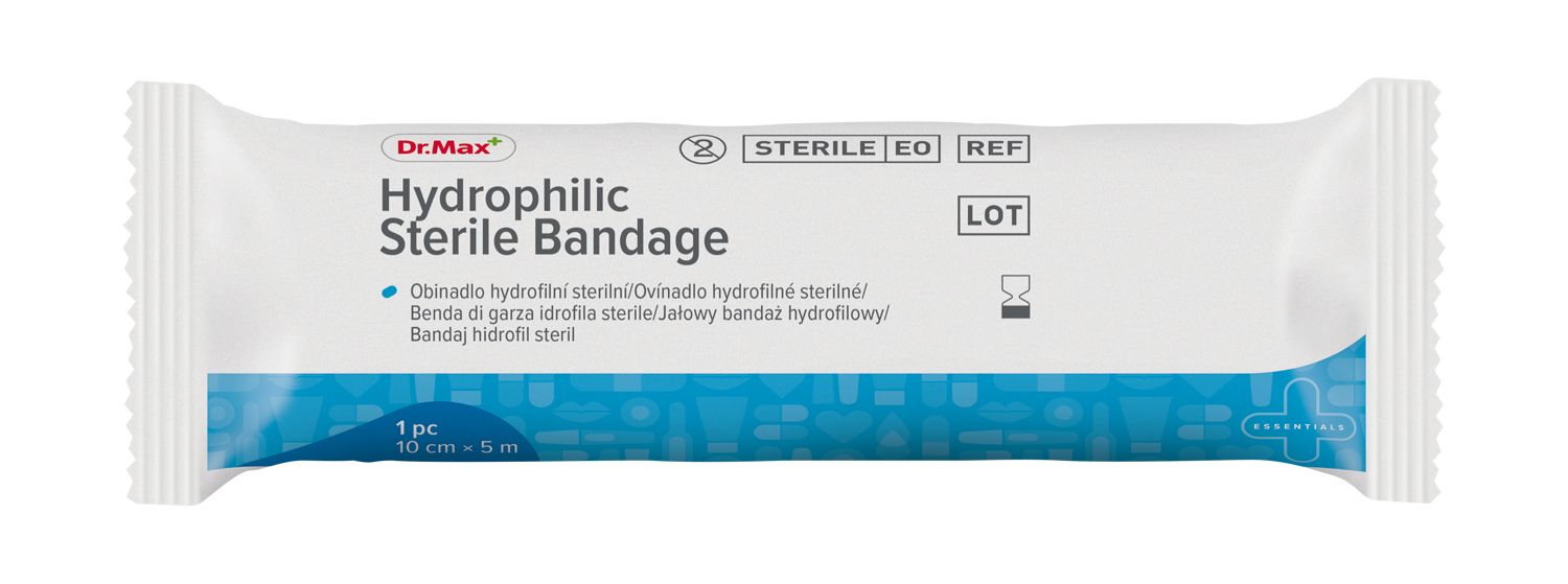 Dr. Max Hydrophilic Sterile Bandage 10 cm x 5 m 1 ks Dr. Max