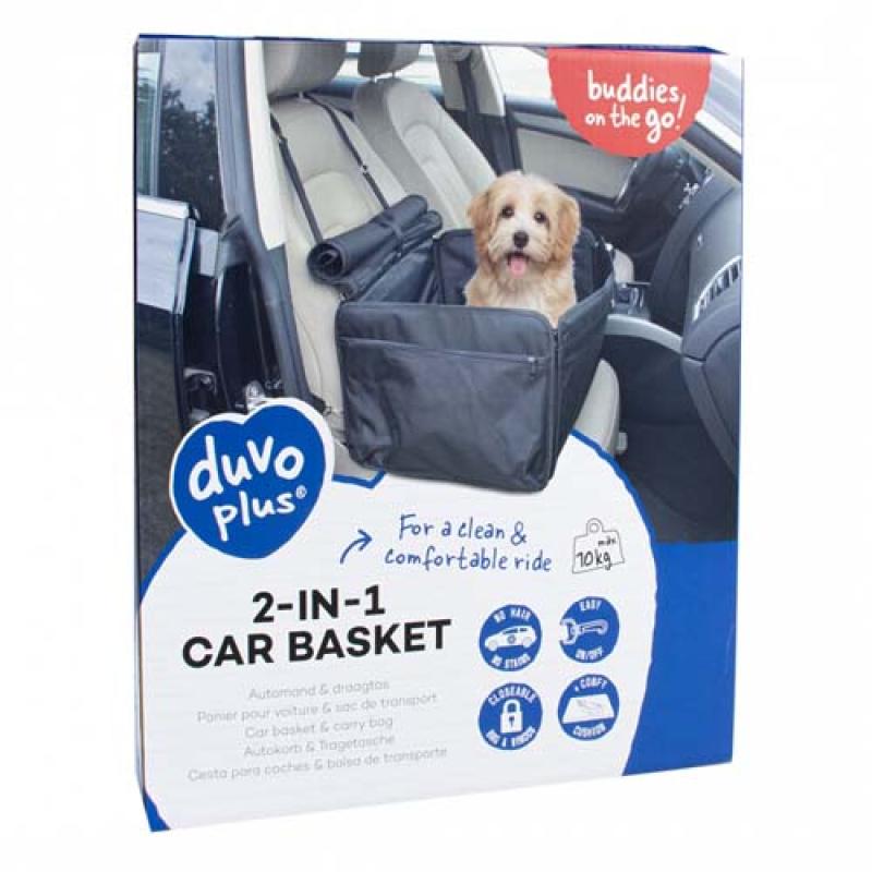 Duvo+ Autosedačka pro psa- černá 2v1 45x39x30cm Duvo+
