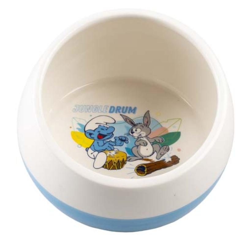 Duvo+ ŠMOULOVÉ Keramická miska hudebník Trumpetka modro-bílá 800ml/15x15x10cm Duvo+
