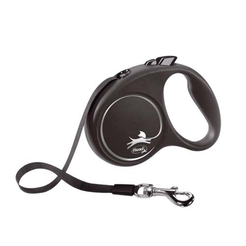 Flexi Black Design S popruh 5m černá do 15kg Flexi