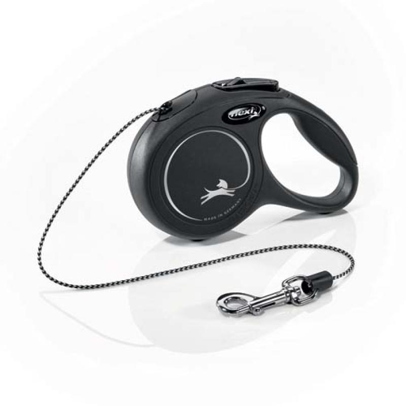 Flexi New Classic Cat lanko XS 3m černé 8kg pro kočky Flexi