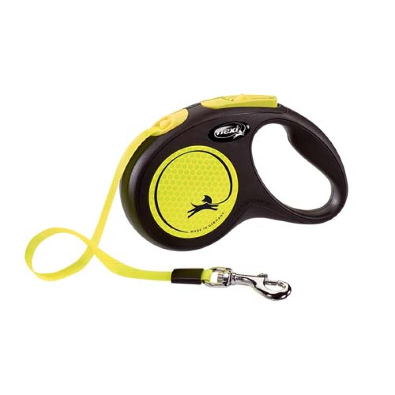 Flexi New Neon popruh S 5m žlutá do 15kg Flexi