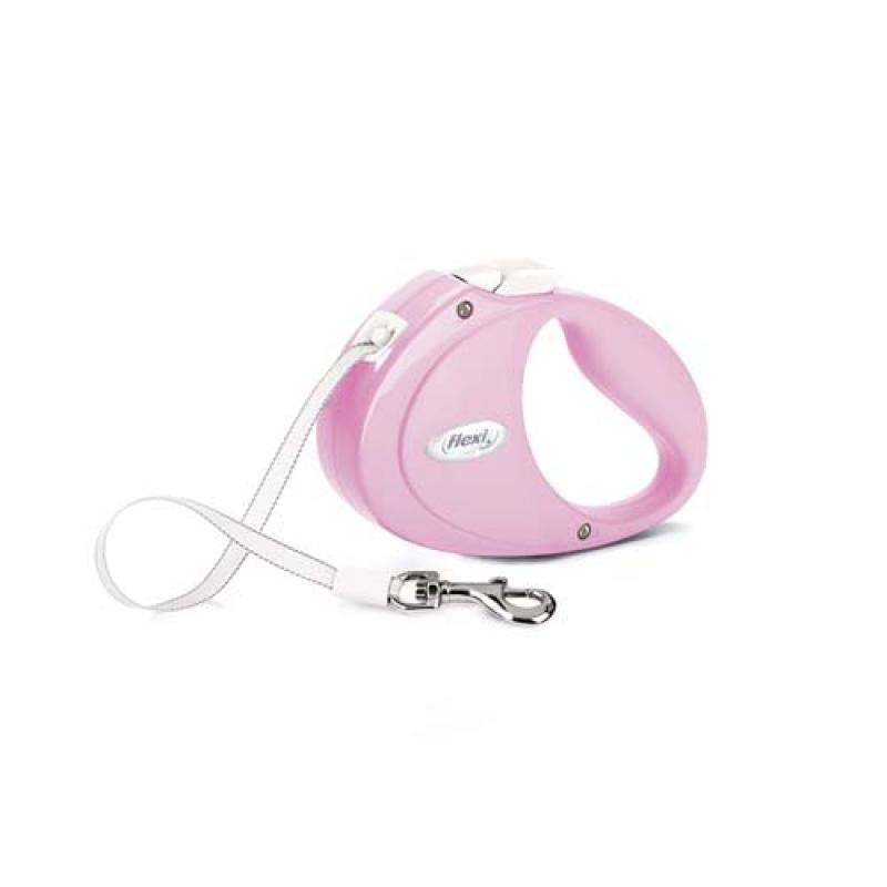 Flexi Puppy popruh 2m bleděrůžová do 12kg pro štěňátka Flexi