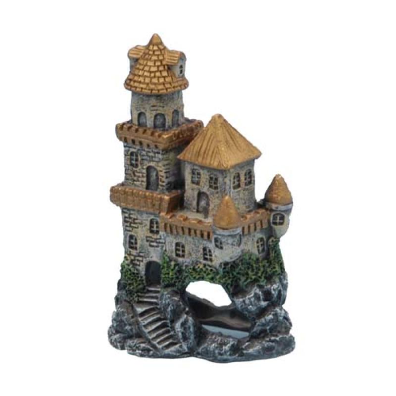 Penn Plax Dekorace Hrad 10cm se zlatou střechou Penn Plax