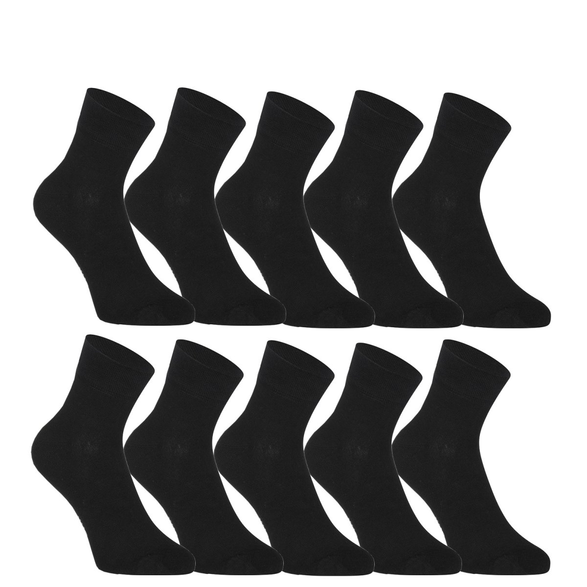 Styx 10PACK ponožky kotníkové bambusové černé (10HBK960) S Styx