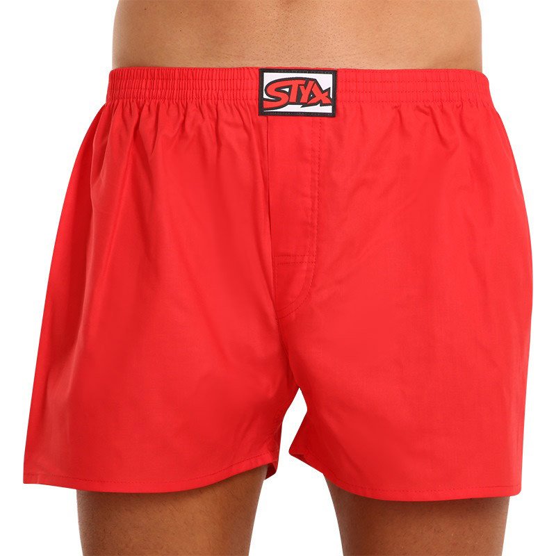 Styx Pánské trenky klasická guma červené (A1064) M Styx
