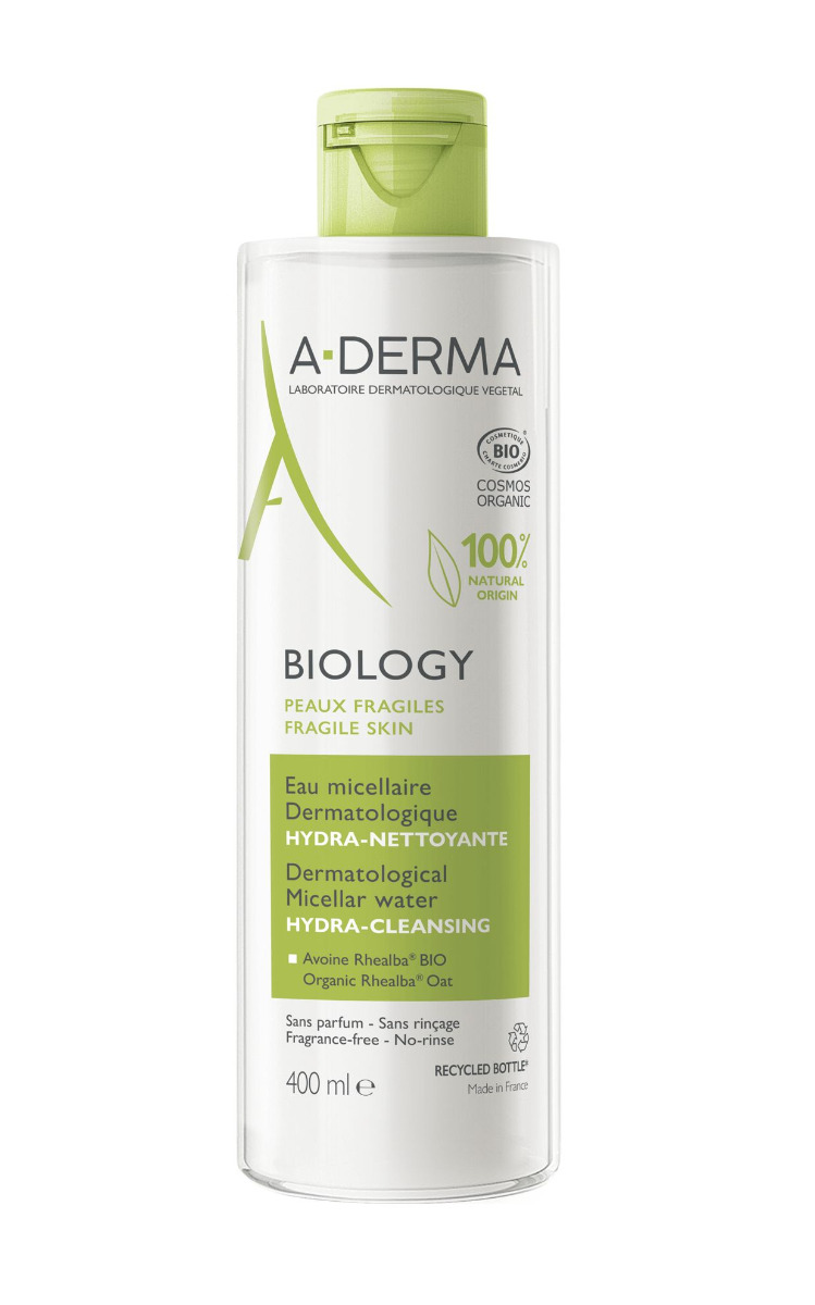 A-Derma BIOLOGY Dermatologická micelární voda hydratační čisticí 400 ml A-Derma