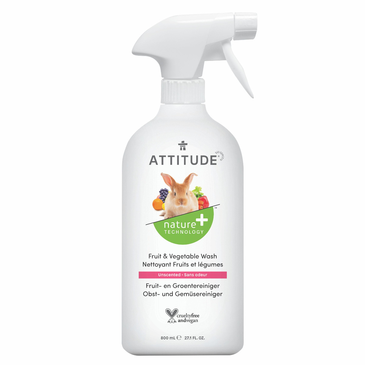 ATTITUDE Čistič na ovoce a zeleninu 800 ml ATTITUDE