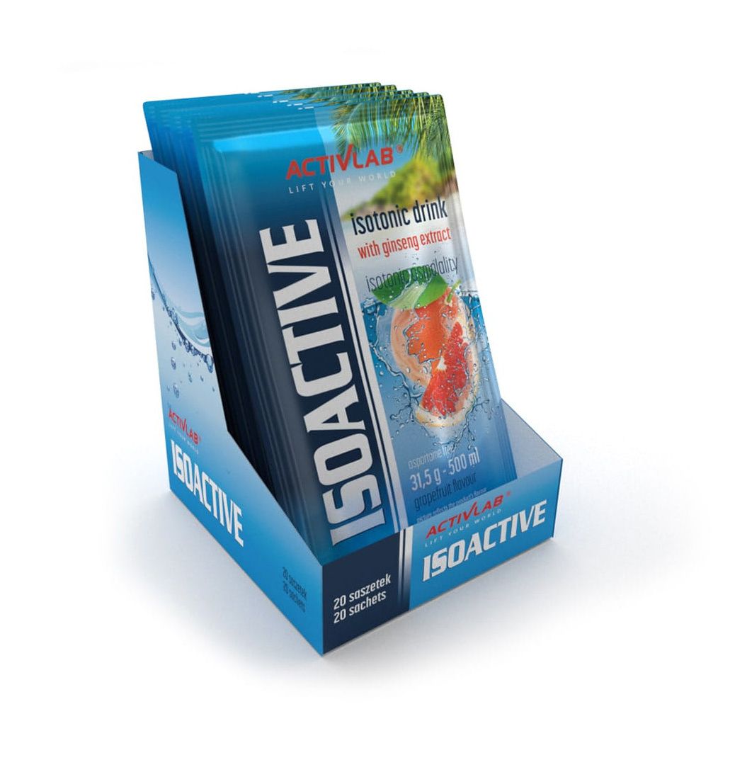 Activlab Isoactive iontový nápoj s ženšenem grapefruit 20 sáčků Activlab