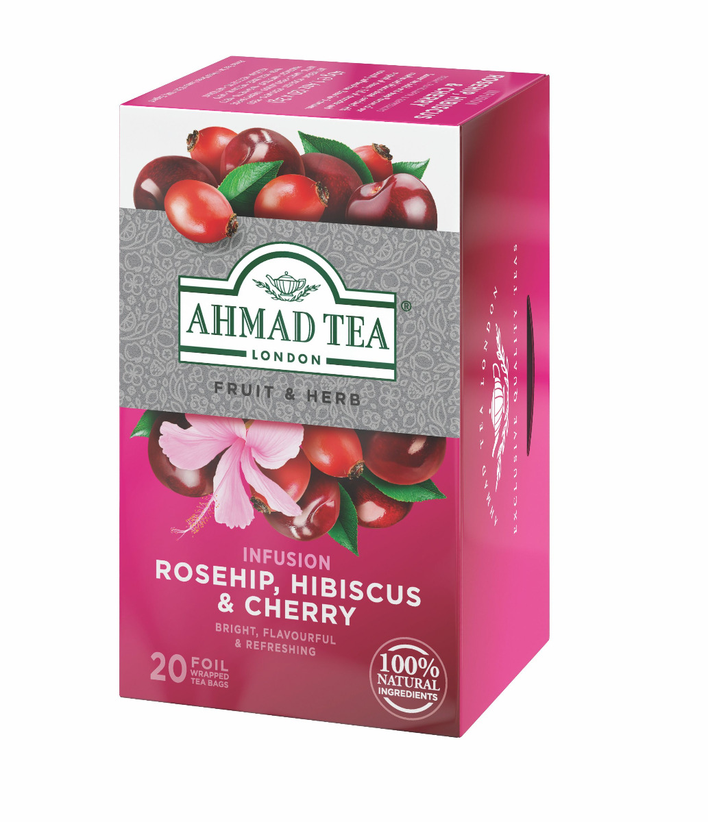 Ahmad Tea Rosehip & Cherry porcovaný čaj 20 x 2 g Ahmad Tea