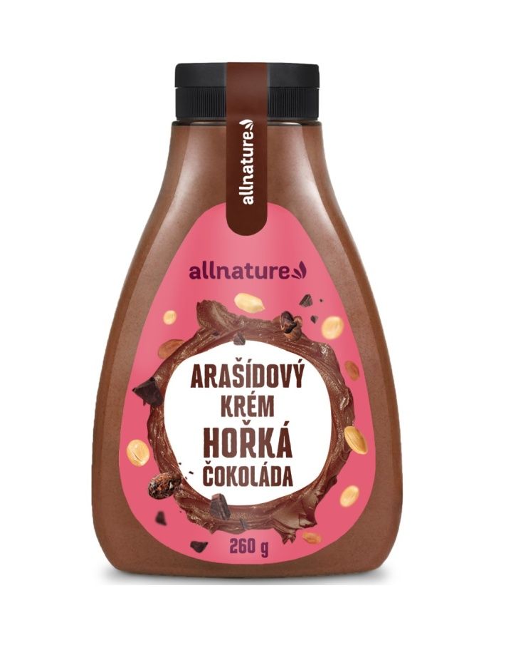 Allnature Arašídový krém hořká čokoláda 260 g Allnature