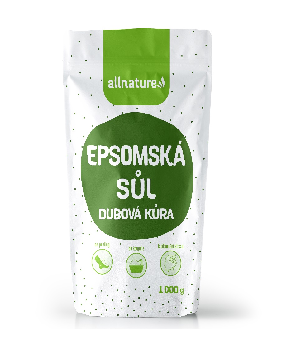 Allnature Epsomská sůl Dubová kůra 1000 g Allnature