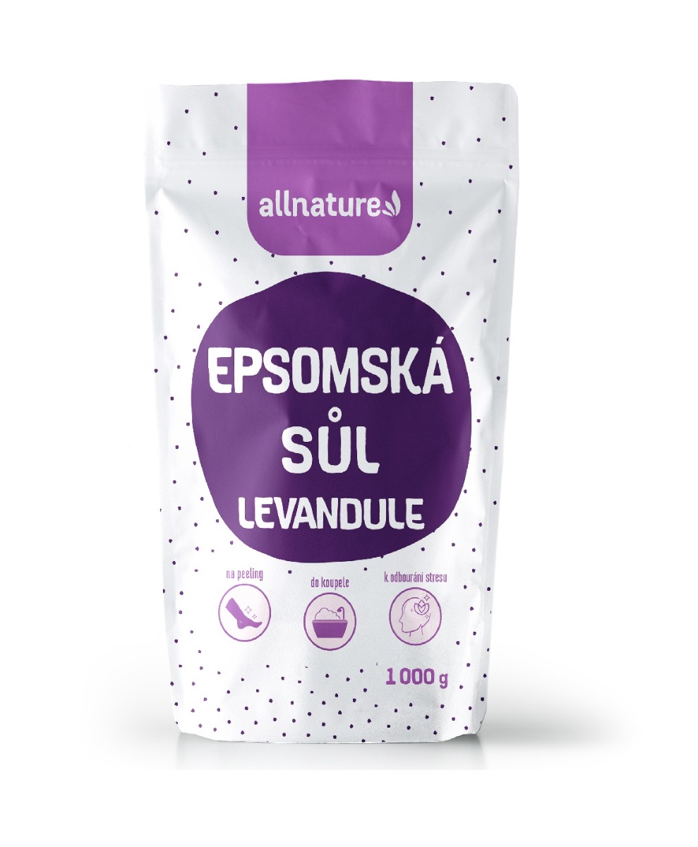 Allnature Epsomská sůl Levandule 1000 g Allnature