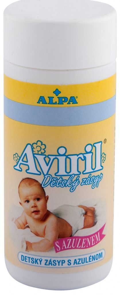 Alpa Aviril Dětský zásyp s azulenem sypačka 100 g Alpa