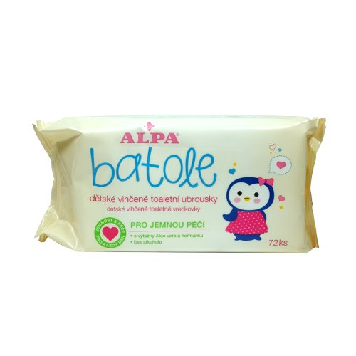 Alpa BATOLE Dětské vlhčené ubrousky s Aloe Vera 72 ks Alpa