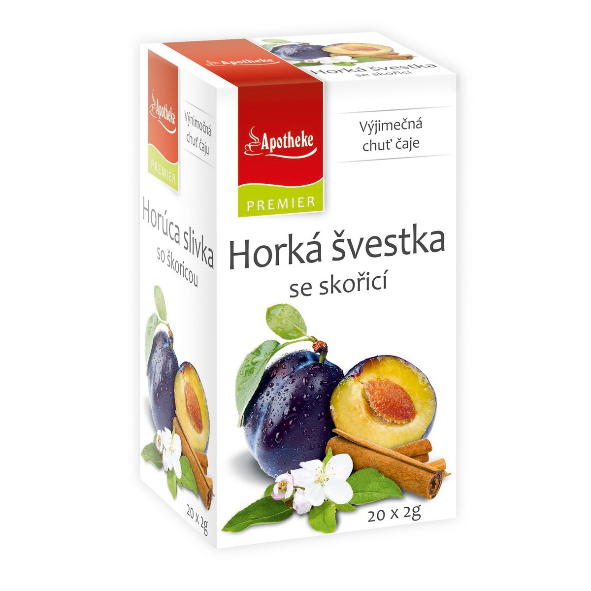 Apotheke Horká švestka se skořicí nálevové sáčky 20x2 g Apotheke