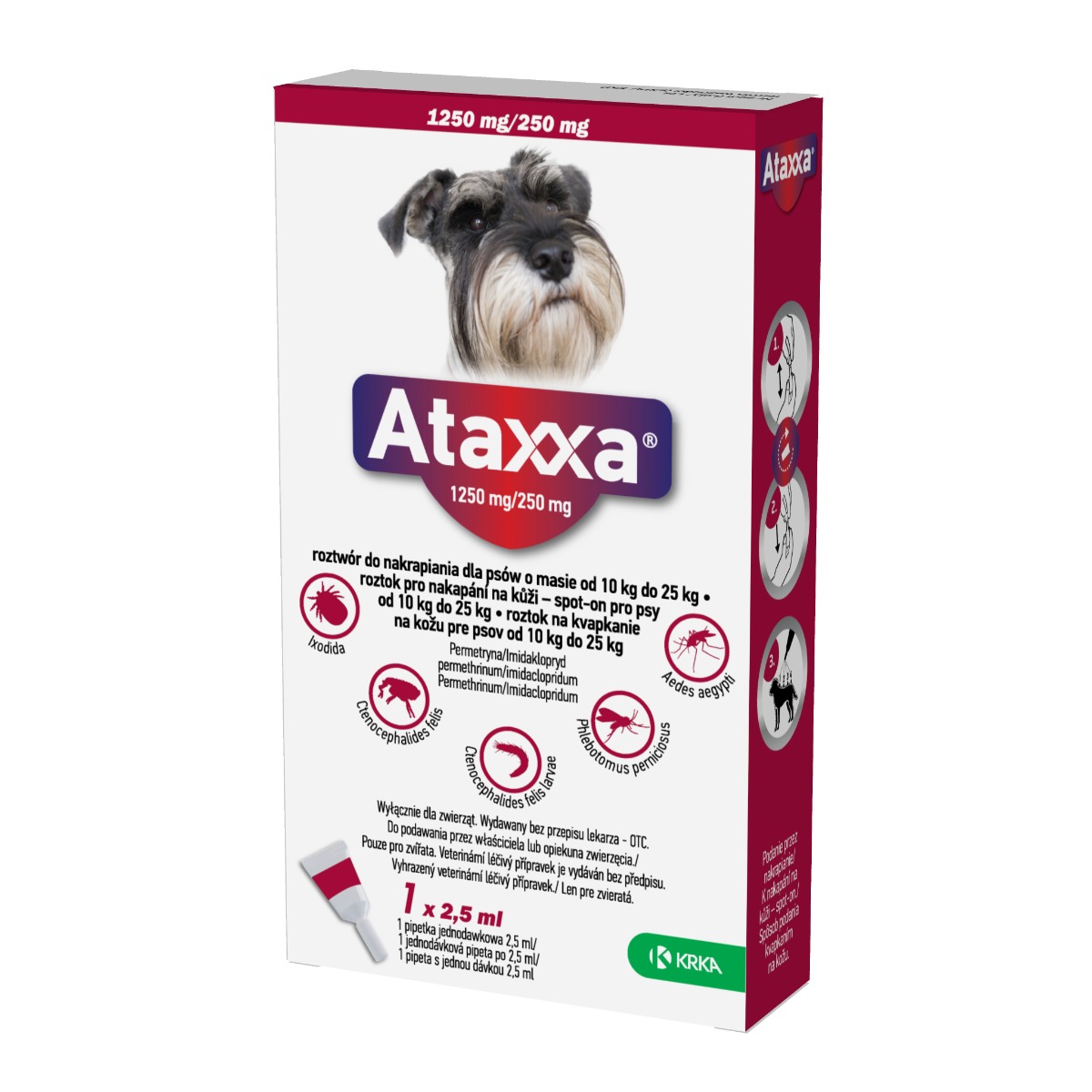 Ataxxa pro psy 10–25 kg spot-on 1x2