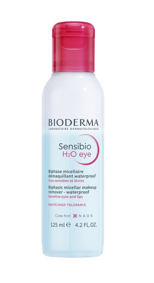 BIODERMA Sensibio H2O eye zklidňující dvoufázový micelární odličovač 125 ml BIODERMA