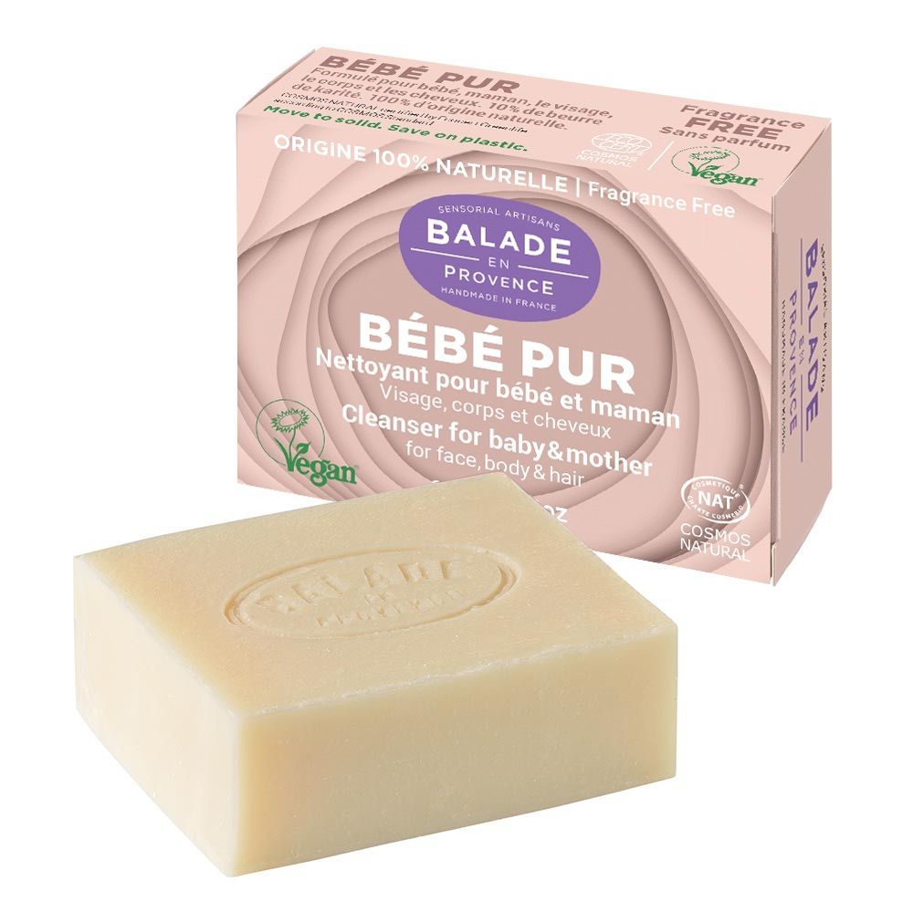 Balade en Provence Jemné tuhé mýdlo pro maminky a děti bez parfemace 80 g Balade en Provence