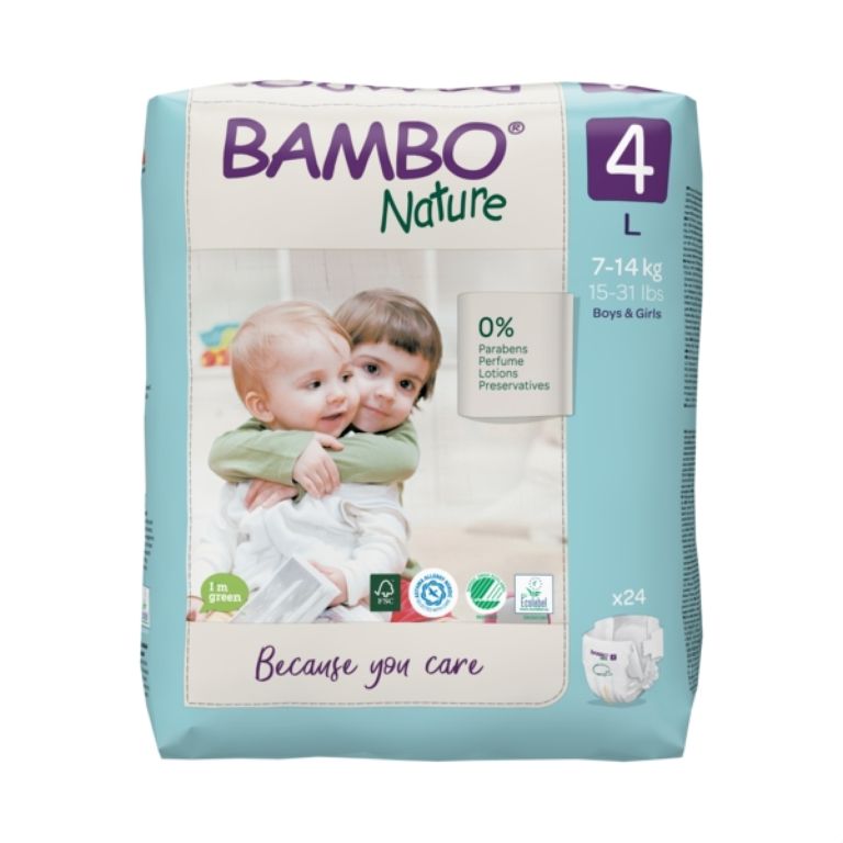 Bambo Nature 4 L 7-14 kg dětské pleny 24 ks Bambo