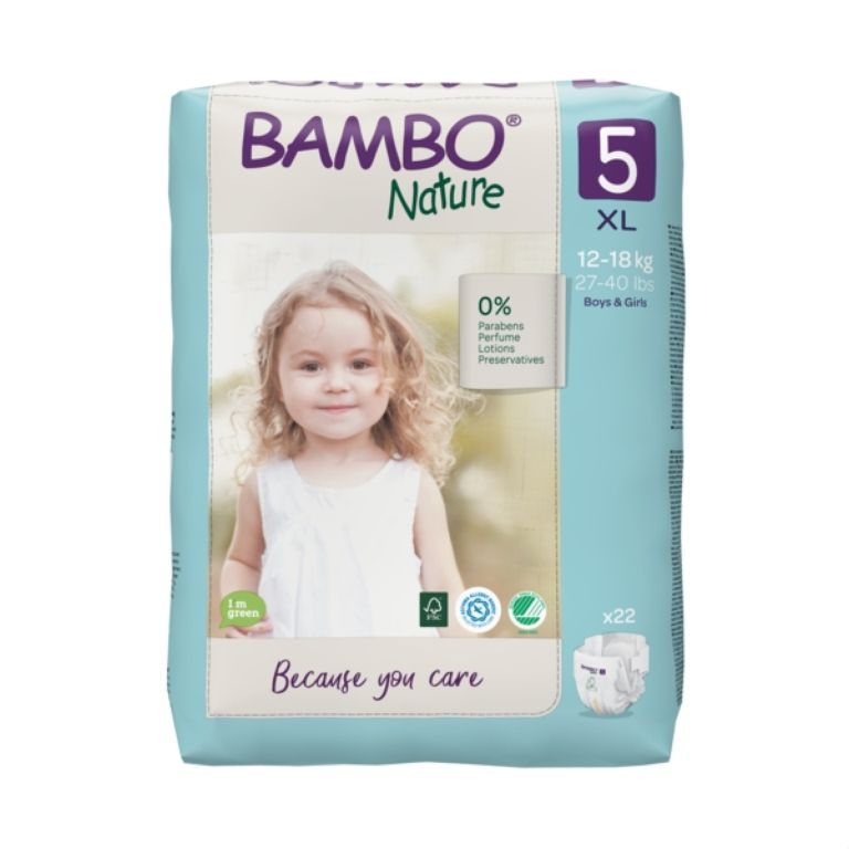 Bambo Nature 5 XL 12-18 kg dětské pleny 22 ks Bambo