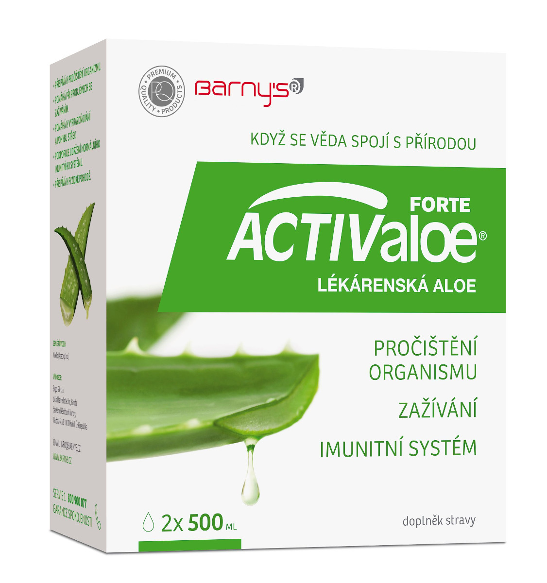 Barny´s ACTIValoe LÉKÁRENSKÁ ALOE 2x500 ml Barny´s