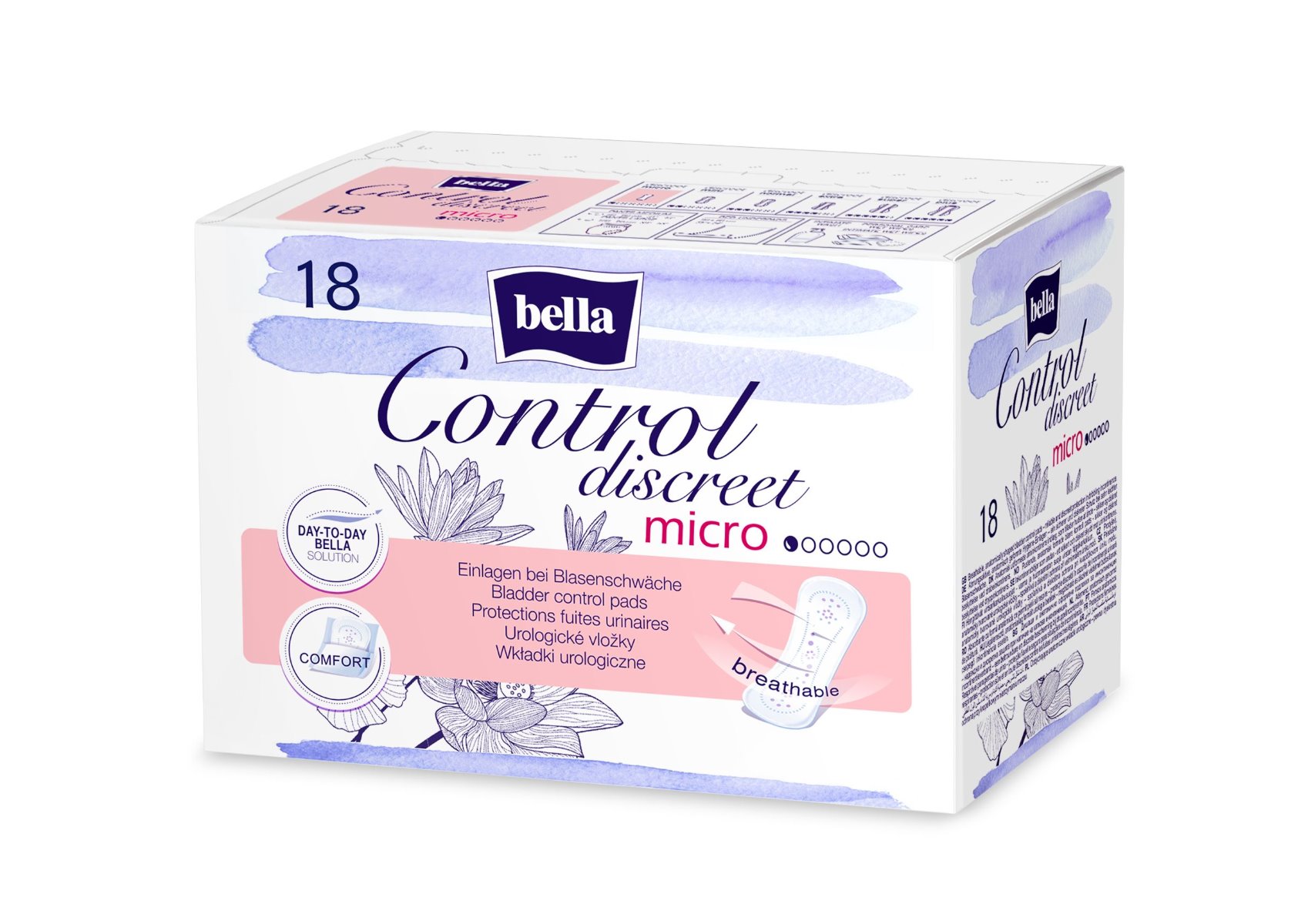 Bella Control Discreet micro urologické vložky 18 ks Bella
