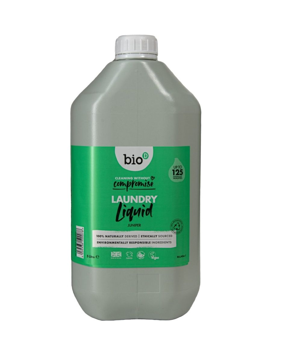 Bio d Tekutý prací gel s vůní jalovce a mořské řasy náhradní kanystr 5 l Bio d