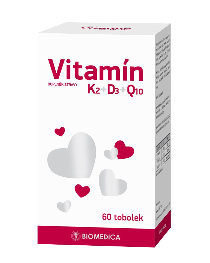 Biomedica Vitamín K2 + D3 + Q10 60 tobolek Biomedica