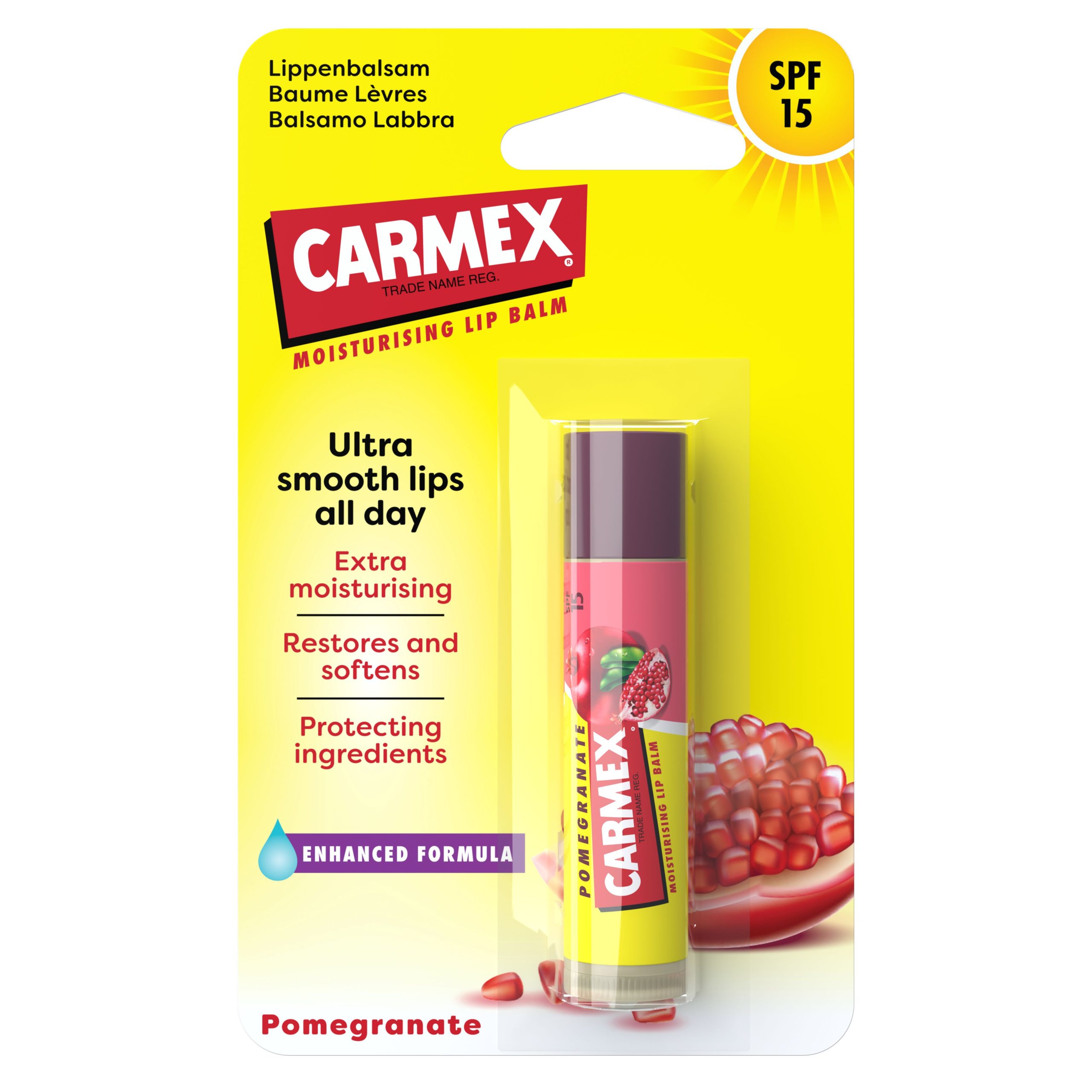 CARMEX Balzám na rty ultra hydratační Granátové jablko SPF15 4