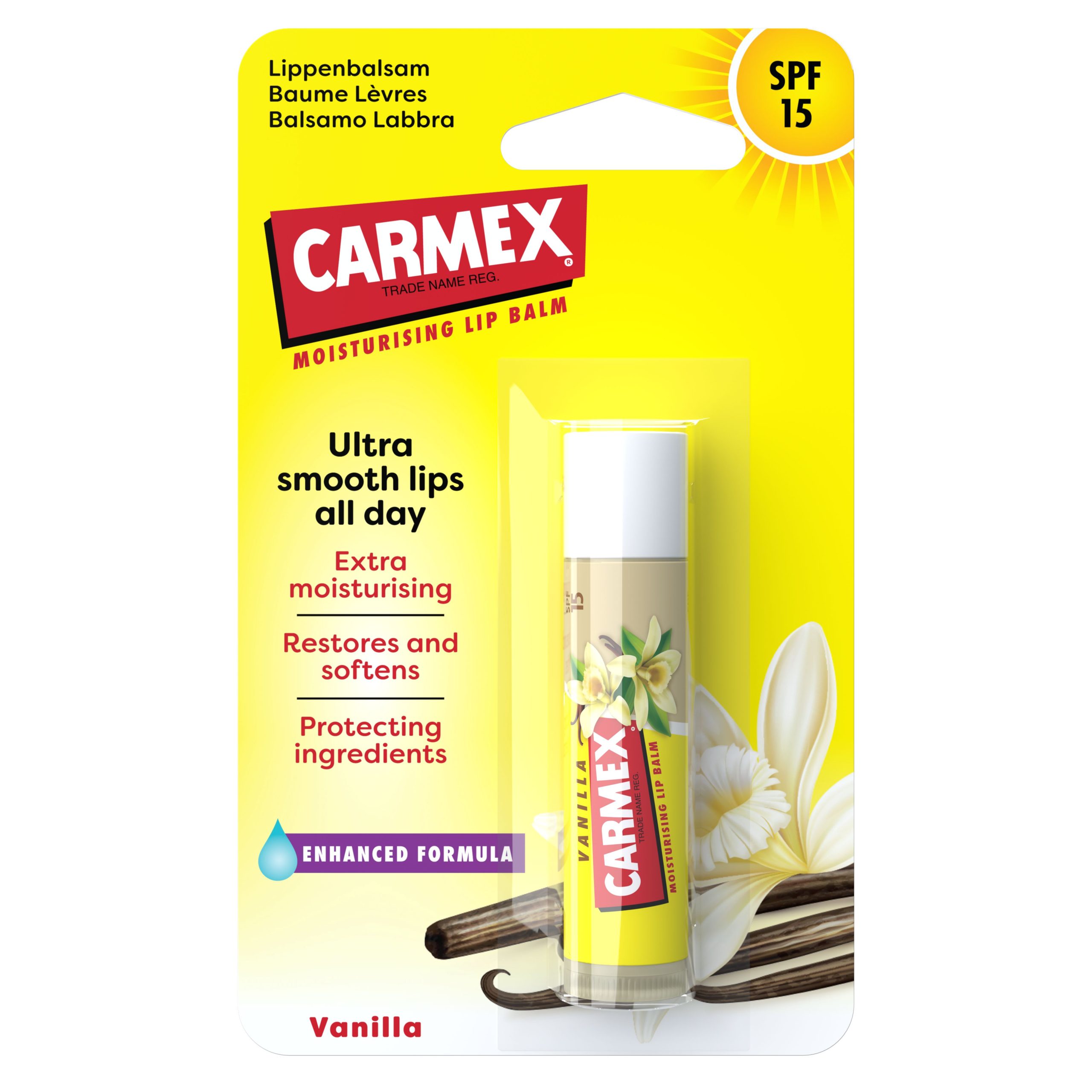 CARMEX Balzám na rty ultra hydratační Vanilka SPF15 4
