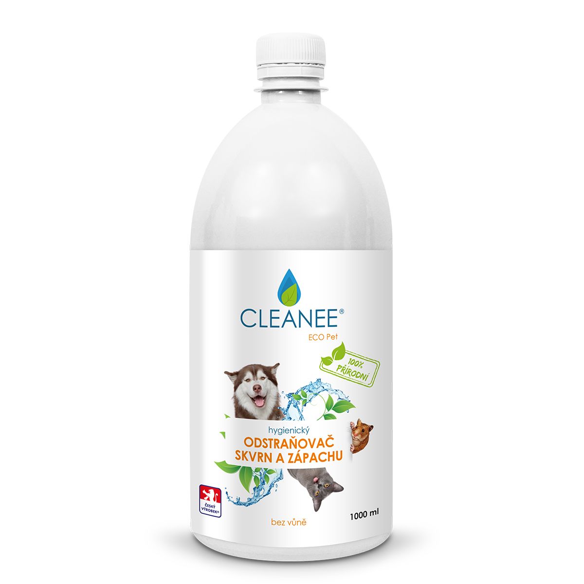 CLEANEE ECO Pet Hygienický odstraňovač skvrn a zápachu náhradní náplň 1 l CLEANEE