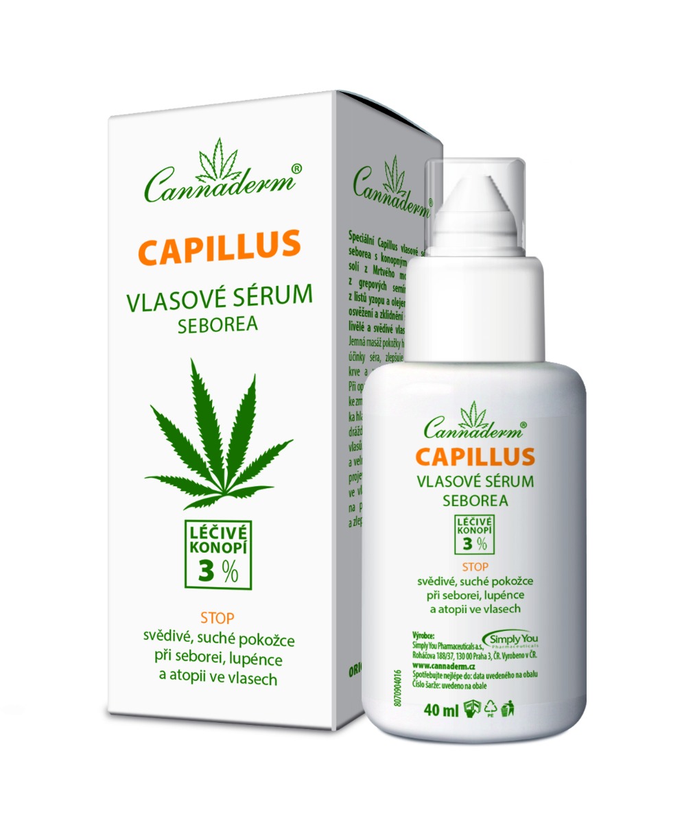 Cannaderm Capillus Vlasové sérum seborea 40 ml Cannaderm