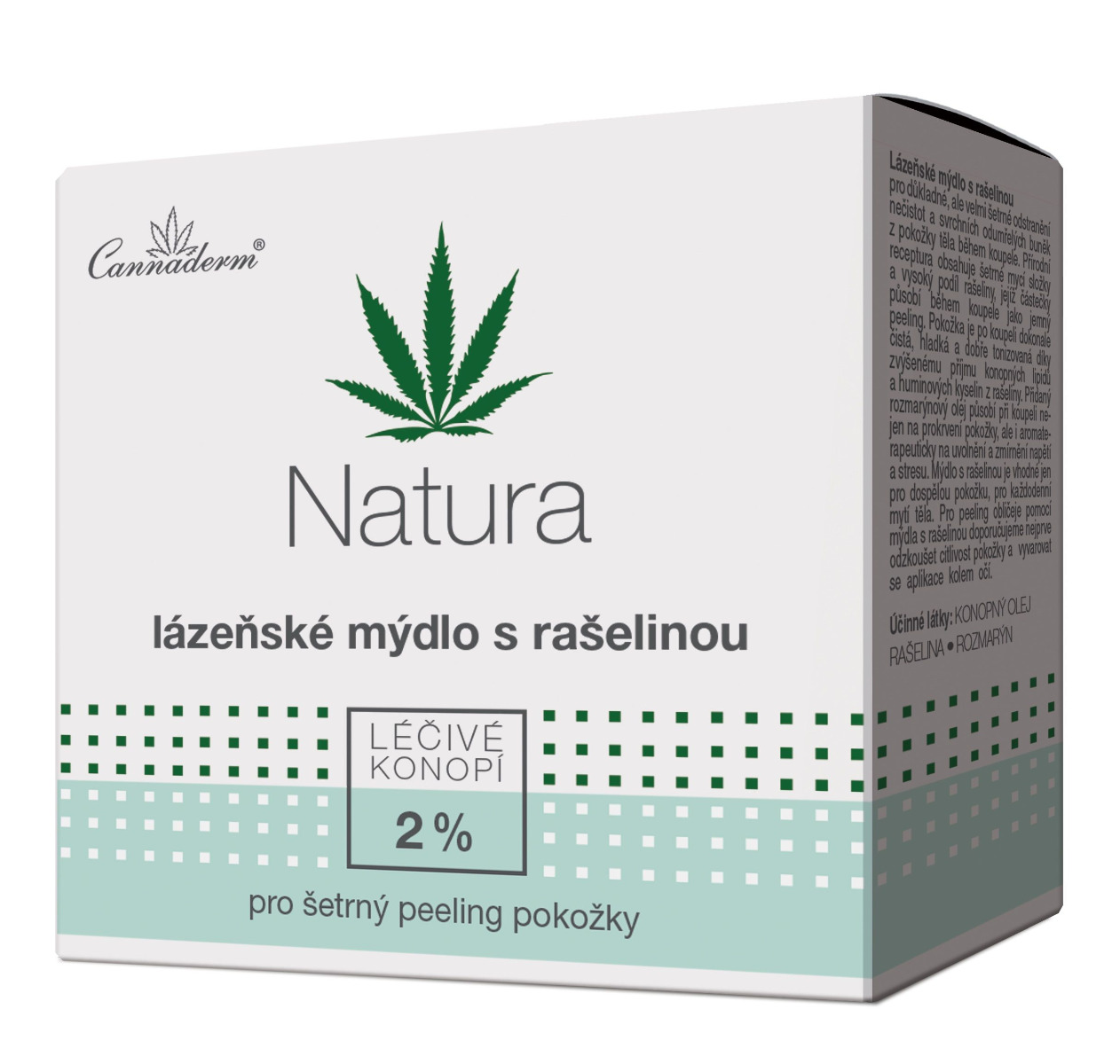 Cannaderm Natura Lázeňské mýdlo s rašelinou 80 g Cannaderm