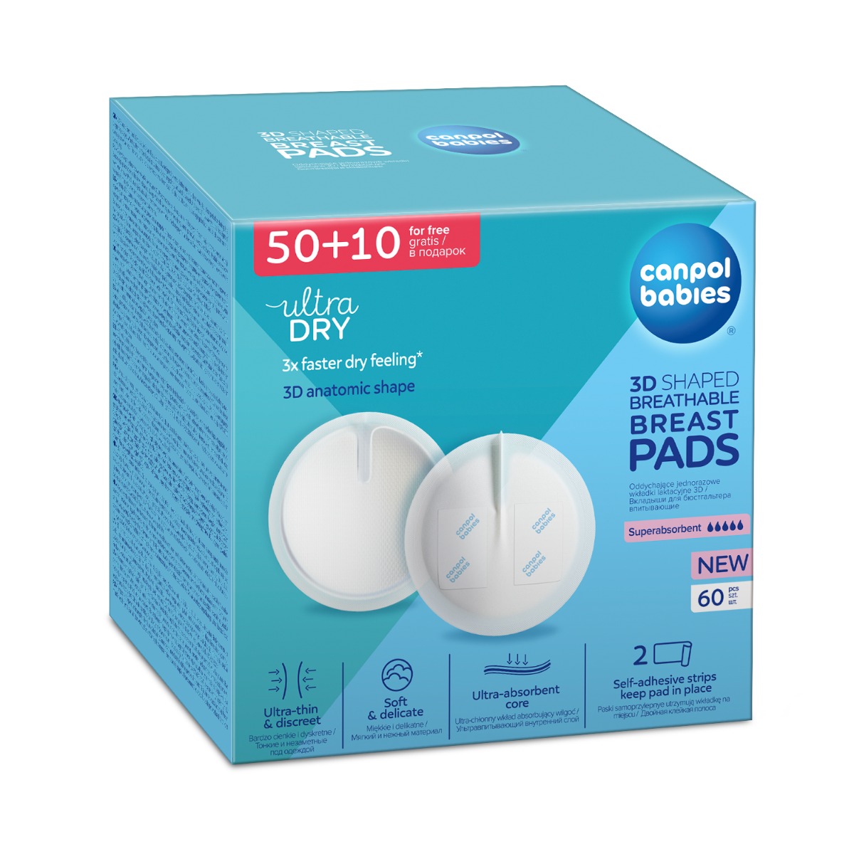 Canpol babies Vložky do podprsenky Standard 50+10 ks zdarma Canpol babies
