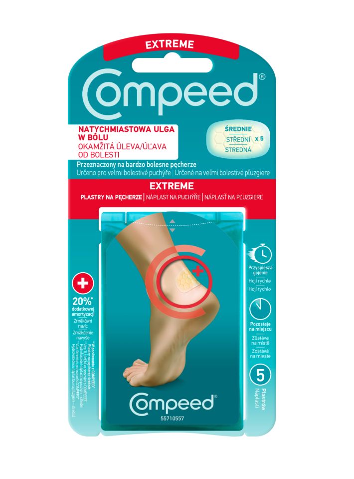 Compeed Náplast na puchýře sportovní – pata 5 ks Compeed
