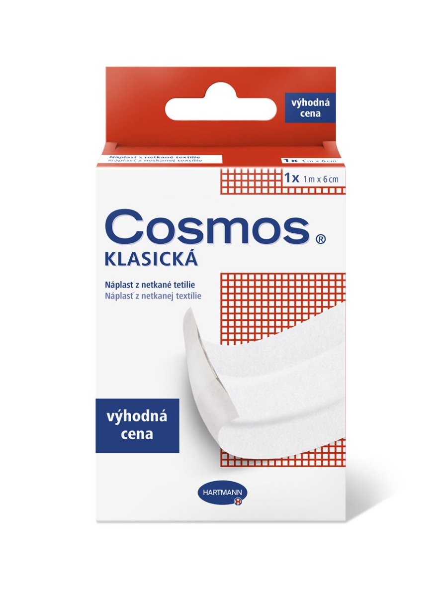 Cosmos Klasická z netkané textílie 1 m x 6 cm náplast 1 ks Cosmos