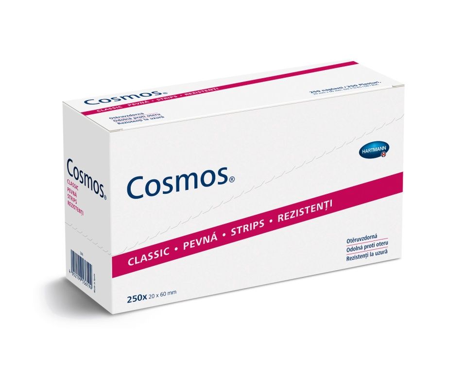 Cosmos Strips Classic 20 x 60 mm pevná náplast 250 ks Cosmos