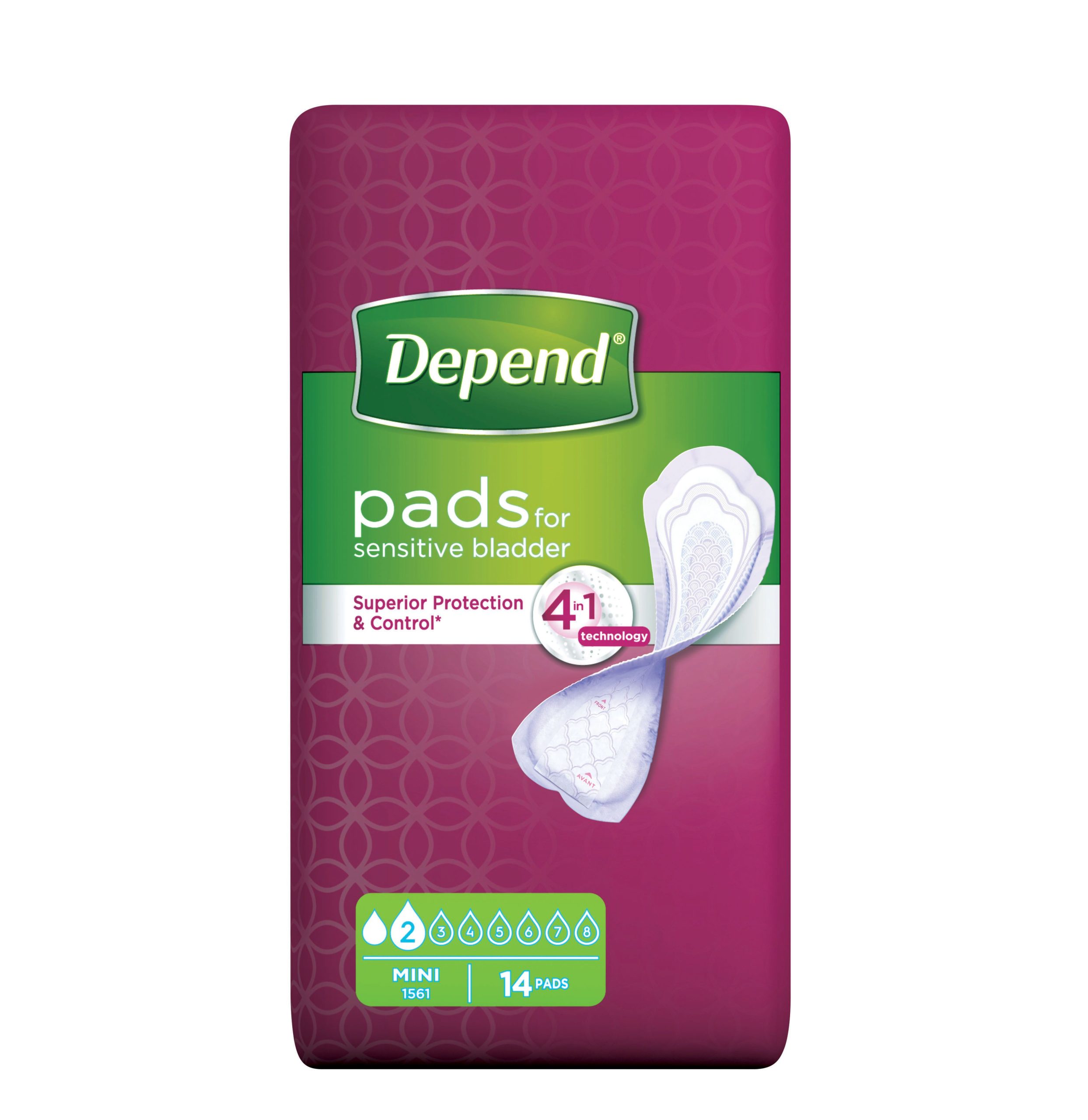 Depend Mini inkontinenční vložky 14 ks Depend