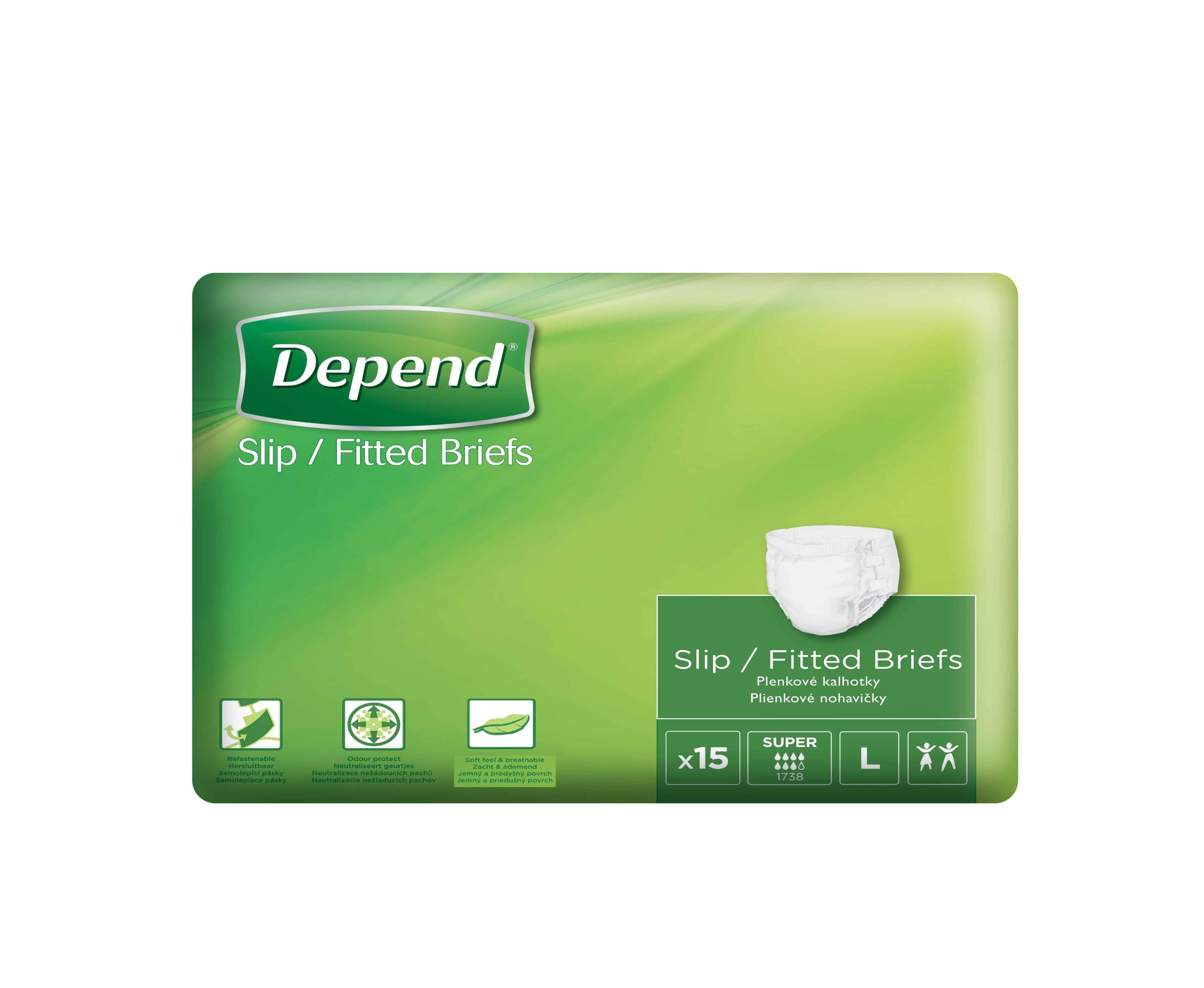 Depend Slip Super L inkontinenční plenkové kalhotky 15 ks Depend